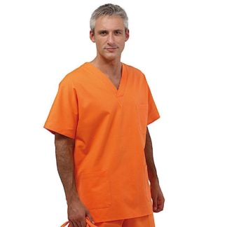 Casacca scollo a V sagomata arancione