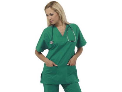 Casacca scollo a V sagomata verde