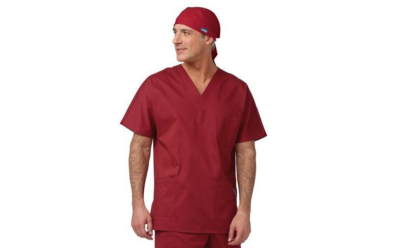 Casacca scollo a V sagomata bordeaux