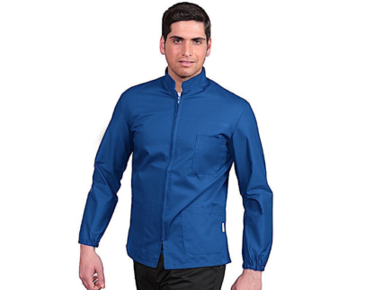 Casacca zip unisex bluette