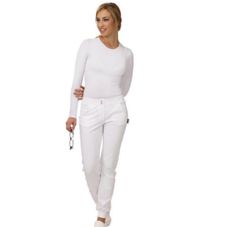 Pantalone felpato bianco