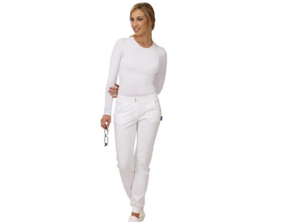 Pantalone felpato bianco