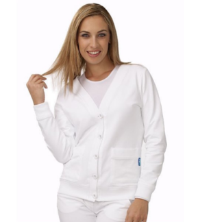 Cardigan felpato bianco